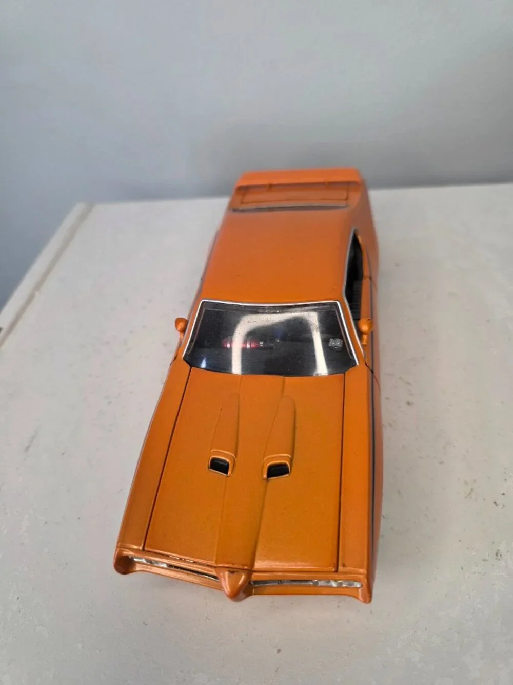 Jada Toys 1:24 1969 Orange Pontiac Diecast GTO Judge Model Car
